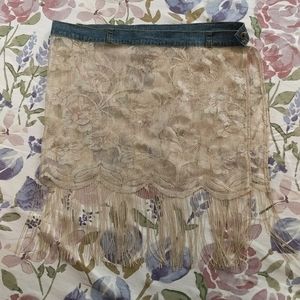 Fun handmade sheer fringe skirt